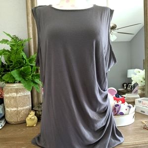 Gray sleeveless top